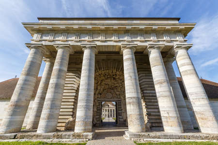 Architecture and buildings in the Saline Royale (Royal Saltworks) at Arc-et-Senans, Franceのeditorial素材