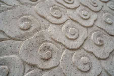 Chinese traditional cloud shape stone carving wall