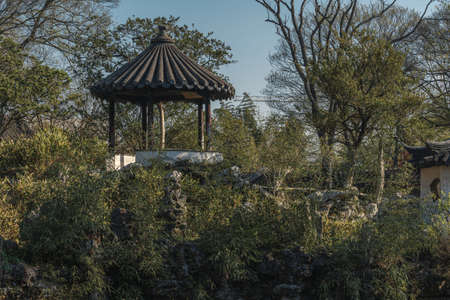 Architecture, buildings and landscapes of Suzhou Humble Administrator's Garden, the most famous Chinese classic garden in Suzhou, Chinaのeditorial素材