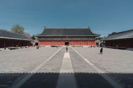 Ancient buildings and altars in the Beijing Ancient Architecture Museumのeditorial素材