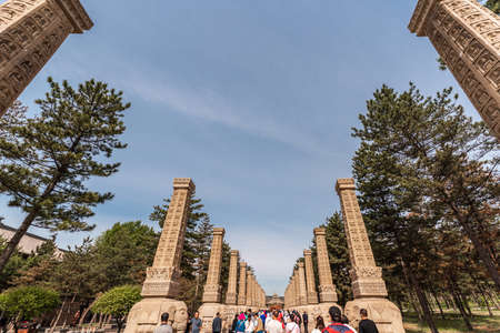 Buddhist Caves and Sculptures in Yungang Grottoes, Shanxi, Chinaのeditorial素材