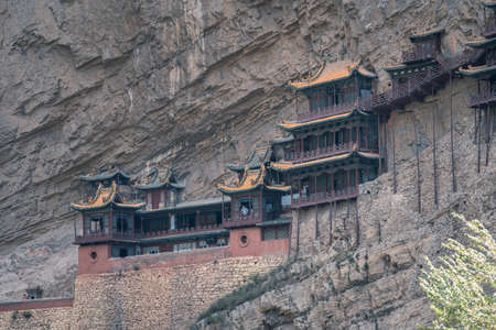 Hanging Monestary, Xuankong Temple in Shanxi Province, Chinaのeditorial素材