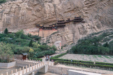 Hanging Monestary, Xuankong Temple in Shanxi Province, Chinaのeditorial素材