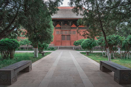 Ancient Shanhua Monastery in Datong city, Shanxi Province, Chinaの写真素材