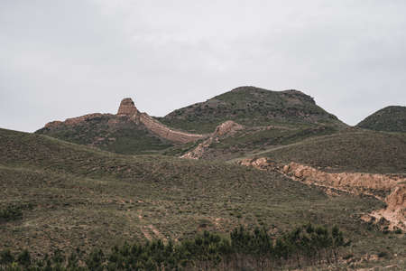 Ancient Great Wall Ruins of Ming Dynasty in Shanxi, China