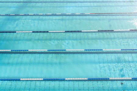 Details view of and outdoor swimming pool with sunlightの写真素材