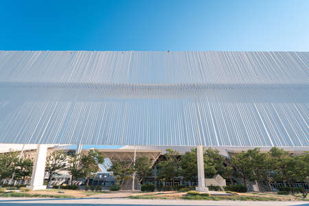 Buildings and architecture at the Athens Olympic Stadium at duskのeditorial素材