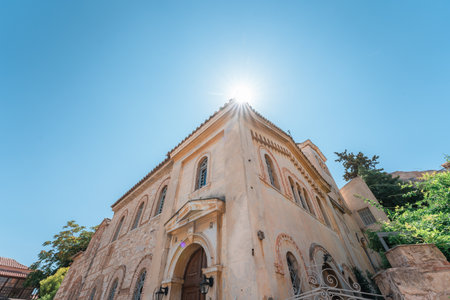 Church of St. Nicholas Rangavas, an Orthodox church in Athens, Greeceの写真素材