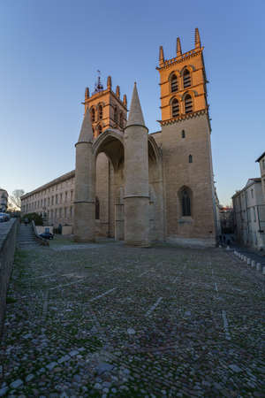 Saint-Pierre Cathedral in Montpellier, Franceのeditorial素材