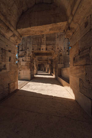 The Roman Amphitheatre of (ArÃ¨nes d'Arles), Arles, Bouches-du-RhÃ´ne, Provence, France. Roman and Romanesque Monuments of Arles are UNESCO World Heritageのeditorial素材