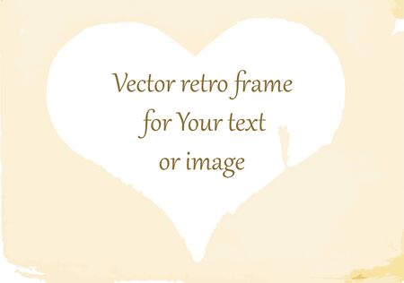 vector old vintage heart frameのイラスト素材