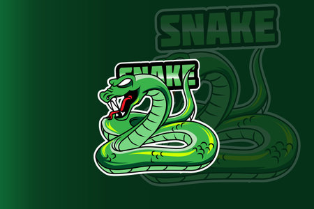 Venom snake e sport logo vectorのイラスト素材