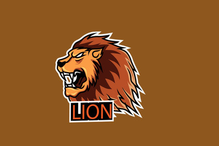 Lion e sport logoのイラスト素材