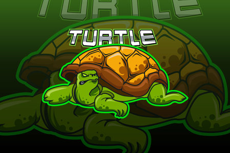 Turtle mascot e sport logo designのイラスト素材