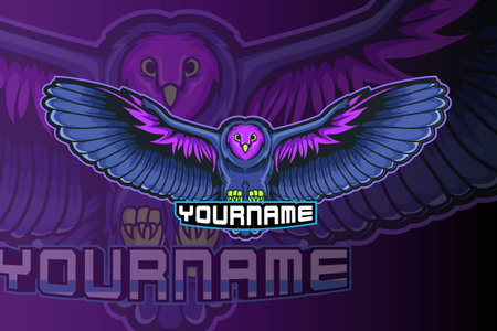 Owl mascot e sport logo designのイラスト素材