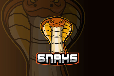 Snake e sports team logo templateのイラスト素材