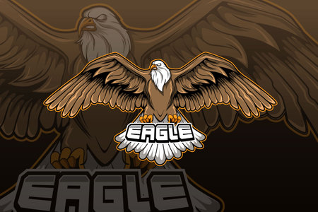 Eagle e sports team logo templateのイラスト素材