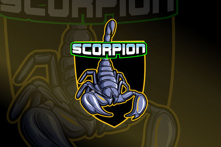 Scorpion e sports team logo templateのイラスト素材