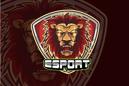 Lion e sport logo designのイラスト素材