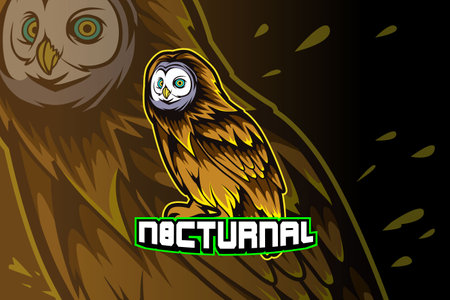 Owl e sport logo designのイラスト素材