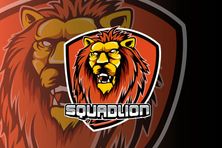 Lion e sport logo designのイラスト素材