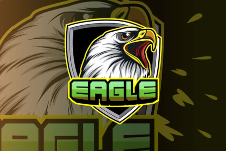 Eagle e sport game logo templateのイラスト素材