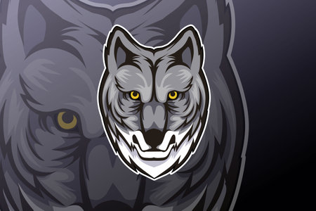 Wolf e sport logo designのイラスト素材