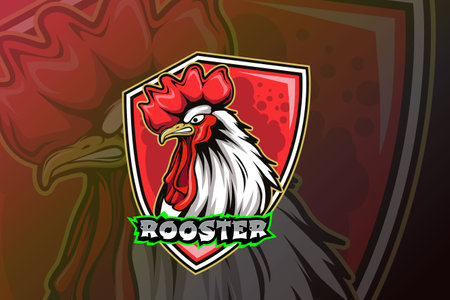 Rooster e sport logo designのイラスト素材