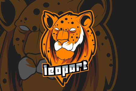Leopard e sport logo vectorのイラスト素材