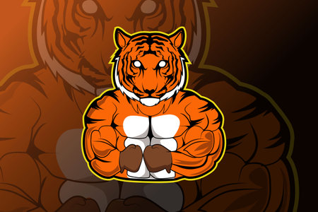 Tiger e sport logo vectorのイラスト素材