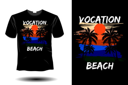 vocation beach retro vintage designのイラスト素材