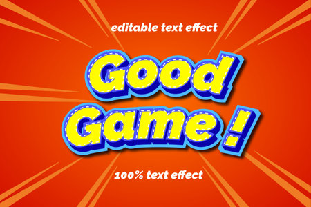 good game comedy text effectのイラスト素材