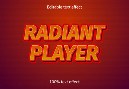 radiant player text effectのイラスト素材