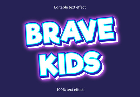 BRAVE KIDS TEXT EFFECTのイラスト素材
