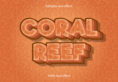 Coral reef text effectのイラスト素材