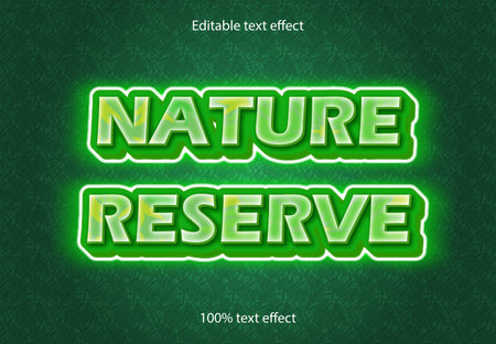 Nature reserve text effectのイラスト素材