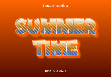 Summer time text effectのイラスト素材