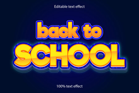 Back to school gradient text effectのイラスト素材