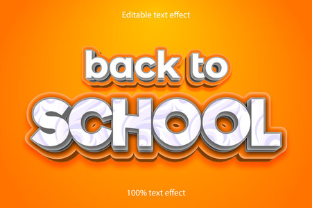 back to school texture text effectのイラスト素材