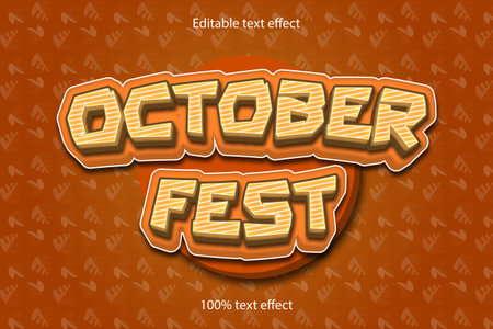 October fest texture text effectのイラスト素材