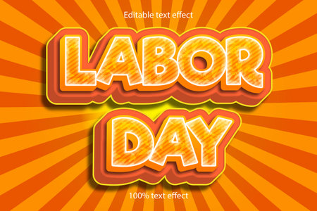 Labor day text effectのイラスト素材