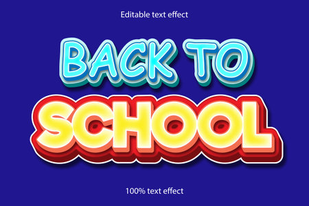 Back to school text effectのイラスト素材