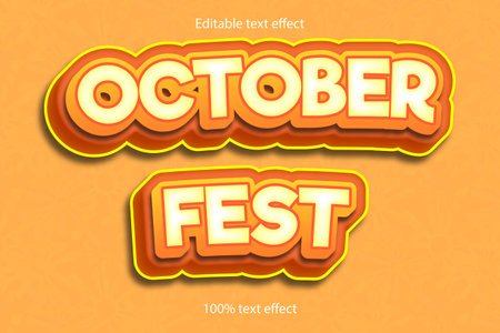 October fest text effectのイラスト素材