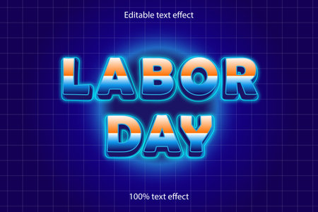 Labor day text effectのイラスト素材