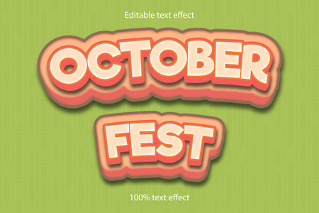 October fest text effectのイラスト素材