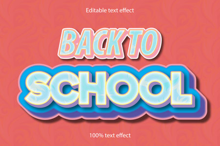 Back to school text effectのイラスト素材