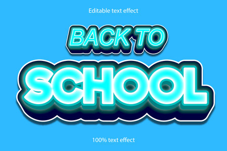 Back to school text effectのイラスト素材