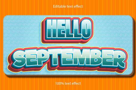 Hello september text effect