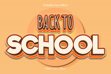 Back to school text effectのイラスト素材