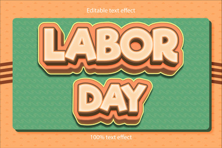 Labor day text effectのイラスト素材